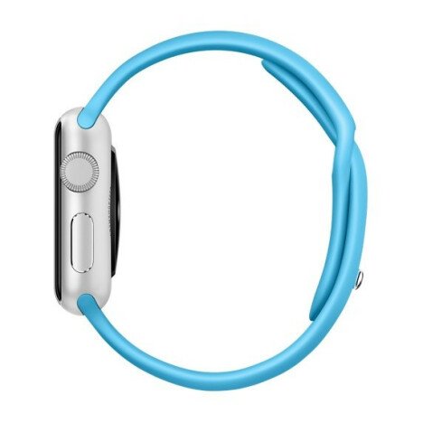 Curea iUni compatibila cu Apple Watch 1/2/3/4/5/6/7, 44mm, Silicon, Blue