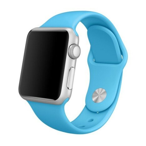 Curea iUni compatibila cu Apple Watch 1/2/3/4/5/6/7, 44mm, Silicon, Blue