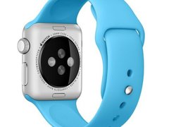 Curea iUni compatibila cu Apple Watch 1/2/3/4/5/6/7, 44mm, Silicon, Blue